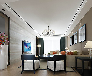 Fashion luxury villa reception living room - 43