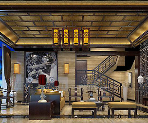 Fashion luxury villa reception living room - 45