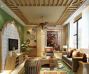 Fashion luxury villa reception living room - 47