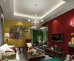 Fashion luxury villa reception living room - 51