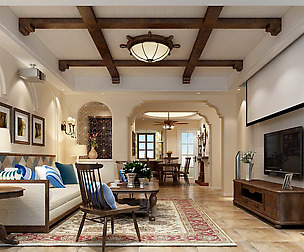 Fashion luxury villa reception living room - 54