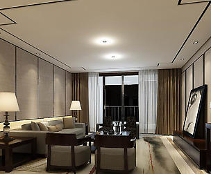 Fashion luxury villa reception living room - 55