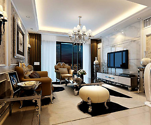 Fashion luxury villa reception living room - 60