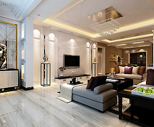 Fashion luxury villa reception living room - 63
