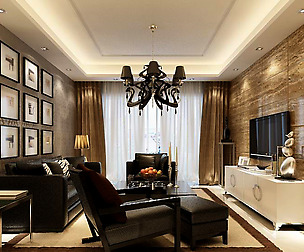 Fashion luxury villa reception living room - 67