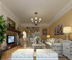 Fashion luxury villa reception living room - 71
