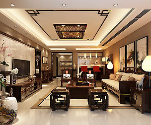 Fashion luxury villa reception living room - 72
