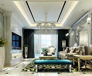 Fashion luxury villa reception living room - 74