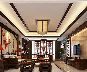 Fashion luxury villa reception living room - 75