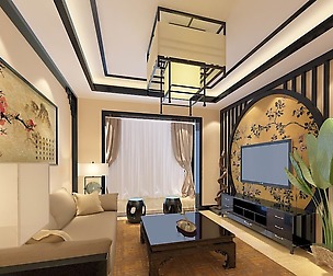 Fashion luxury villa reception living room - 78