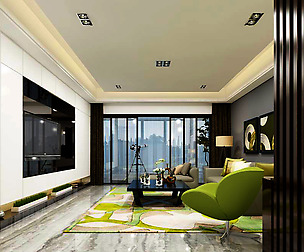 Fashion luxury villa reception living room - 80