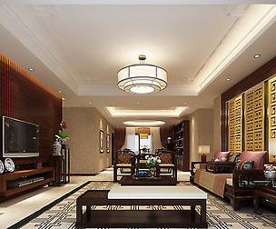 Fashion luxury villa reception living room - 81