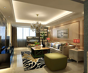 Fashion luxury villa reception living room - 83