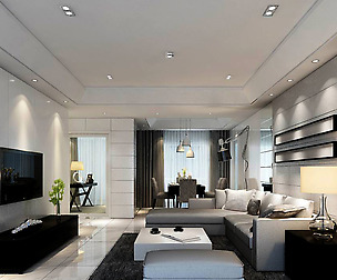 Fashion luxury villa reception living room - 84