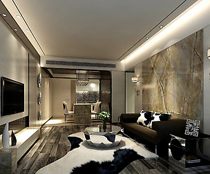 Fashion luxury villa reception living room - 88