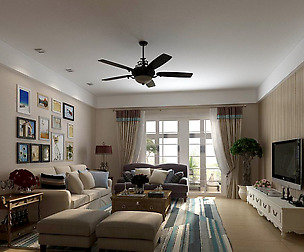 Fashion luxury villa reception living room - 90