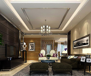 Fashion luxury villa reception living room - 91