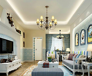 Fashion luxury villa reception living room - 92