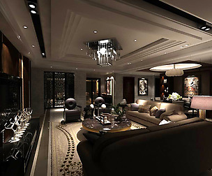 Fashion luxury villa reception living room - 95