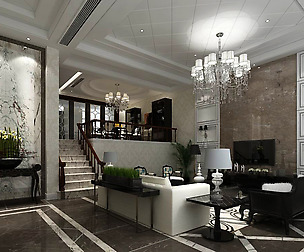 Fashion luxury villa reception living room - 96