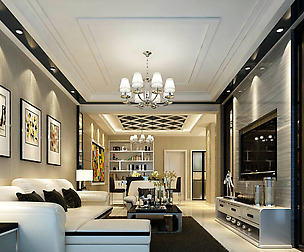 Fashion luxury villa reception living room - 99