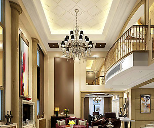 Fashion luxury villa reception living room - 100