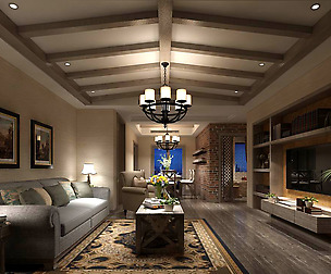 Fashion luxury villa reception living room - 102