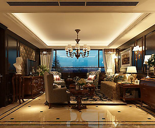 Fashion luxury villa reception living room - 103