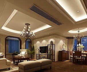 Fashion luxury villa reception living room - 104