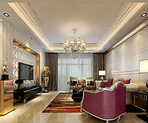 Fashion luxury villa reception living room - 109