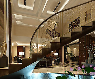 Fashion luxury villa reception living room - 110