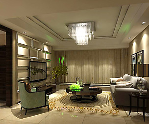 Fashion luxury villa reception living room - 113
