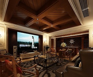 Fashion luxury villa reception living room - 115