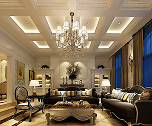Fashion luxury villa reception living room - 117
