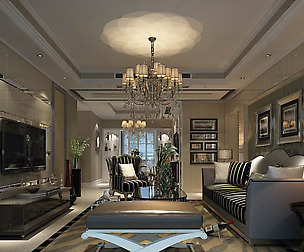 Fashion luxury villa reception living room - 118