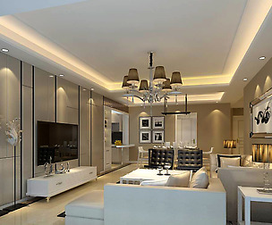 Fashion luxury villa reception living room - 119