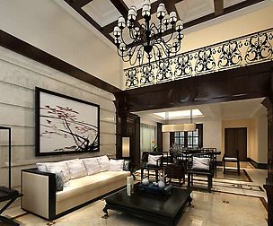 Fashion luxury villa reception living room - 124