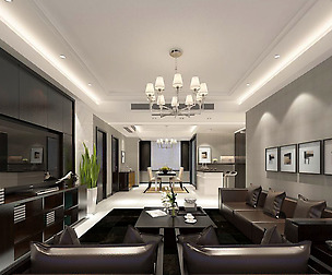 Fashion luxury villa reception living room - 125