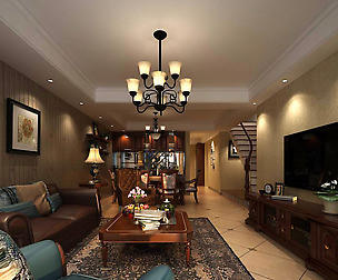 Fashion luxury villa reception living room - 128