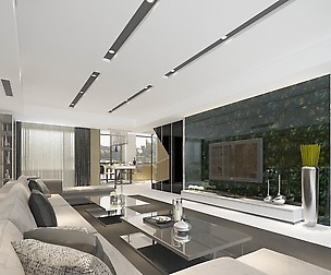 Fashion luxury villa reception living room - 131