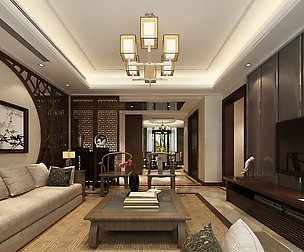 Fashion luxury villa reception living room - 132