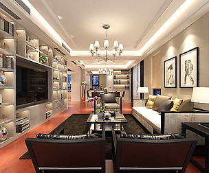 Fashion luxury villa reception living room - 139