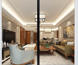 Fashion luxury villa reception living room - 140
