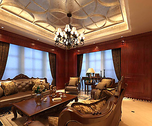 Fashion luxury villa reception living room - 142