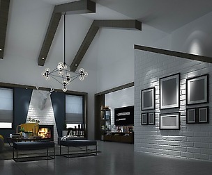 Fashionable avant-garde living room design 06
