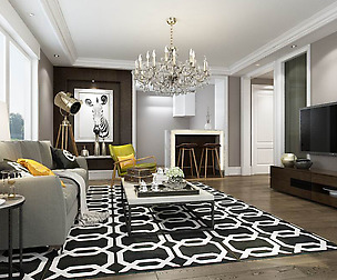 Fashionable avant-garde living room design 08