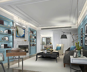 Fashionable avant-garde living room design 19