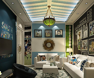 Fashionable avant-garde living room design 22