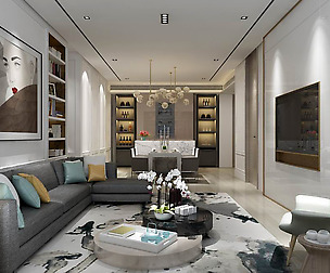 Fashionable avant-garde living room design 25