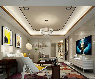 Fashionable avant-garde living room design 34